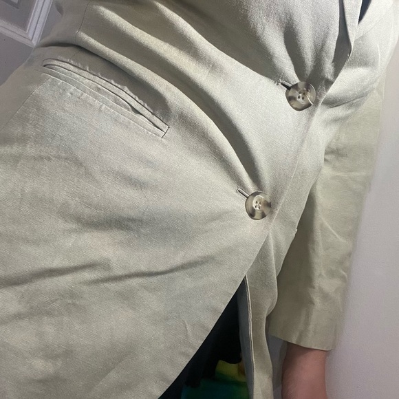 LANDS END LINEN BLEND BLAZER JACKET 10P 10 PETITE M/L SHORT QUALITY 477 - Picture 16 of 16